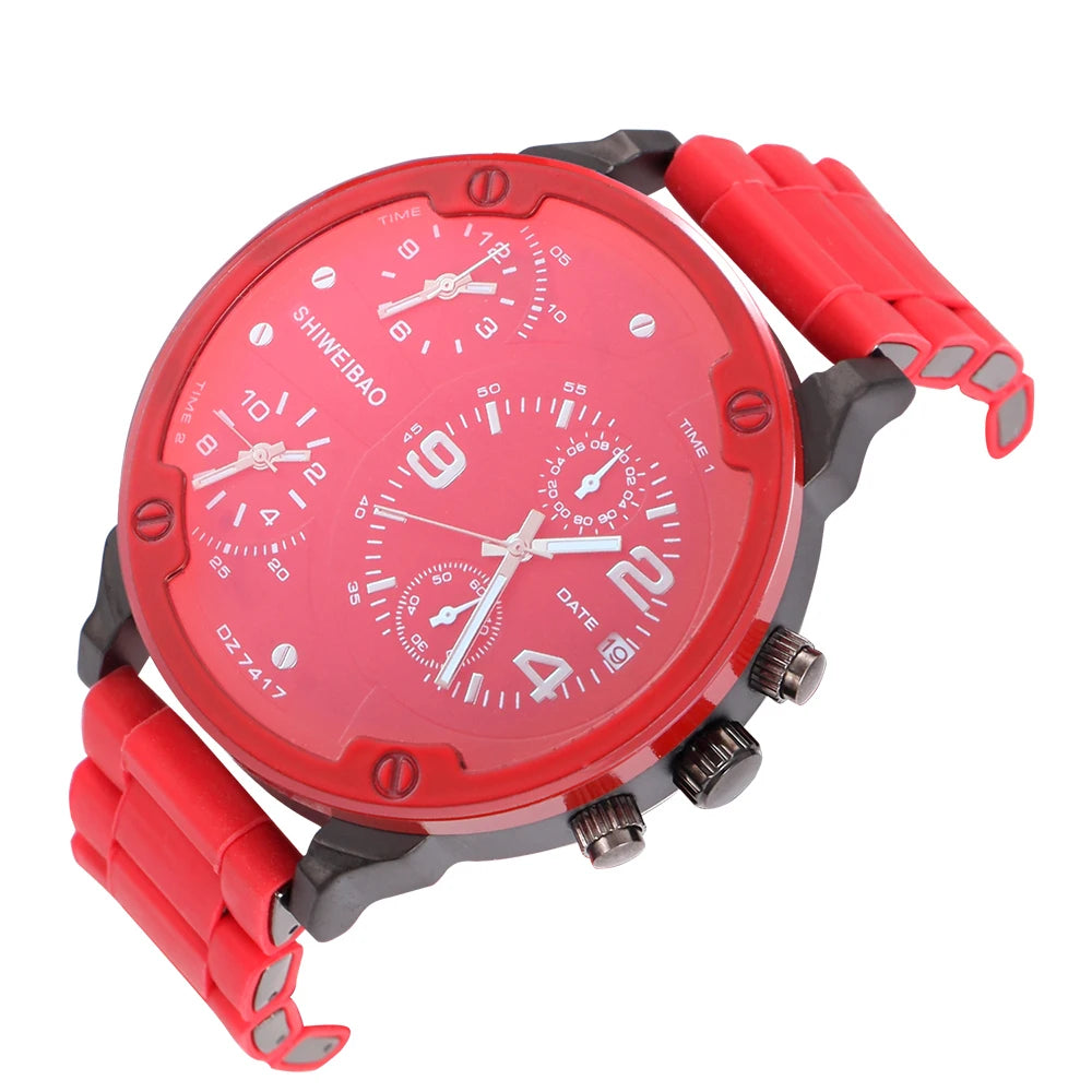 Men's Oversized 52mm Multi-Dial Quartz Watch
