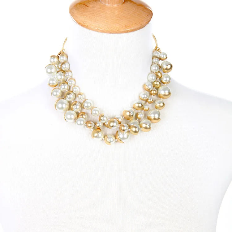 Vintage Pearl and Chain Choker Necklace or Bracelet