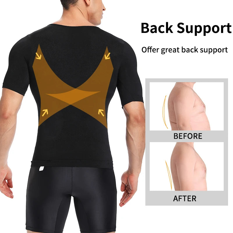 Men's Compression Tank Top, Body Shaper Undershirt