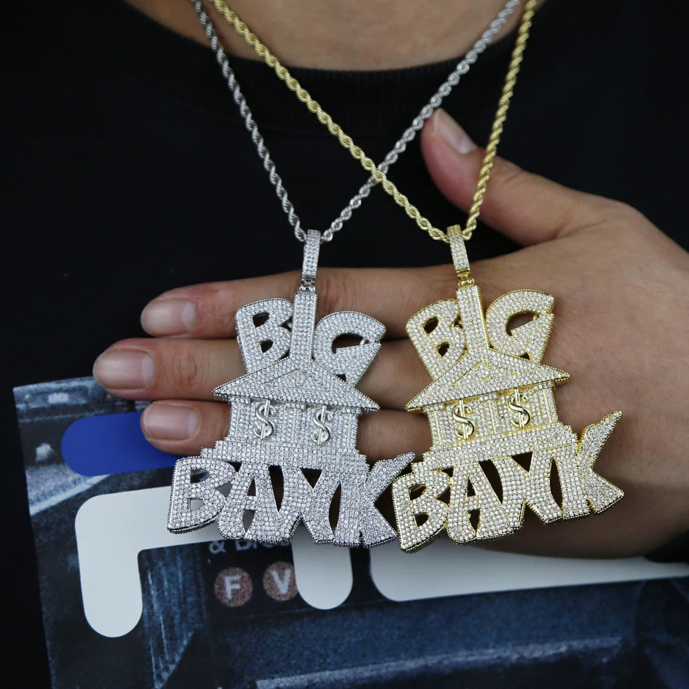 Cubic Zirconia Dollar-Symbol Pendant Necklace