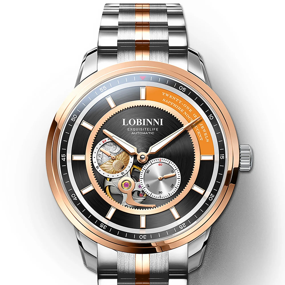 LOBINNI 9017 Open-Heart Automatic Watch