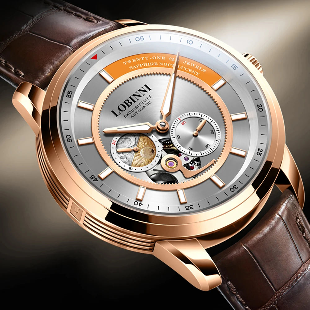 LOBINNI 9017 Open-Heart Automatic Watch