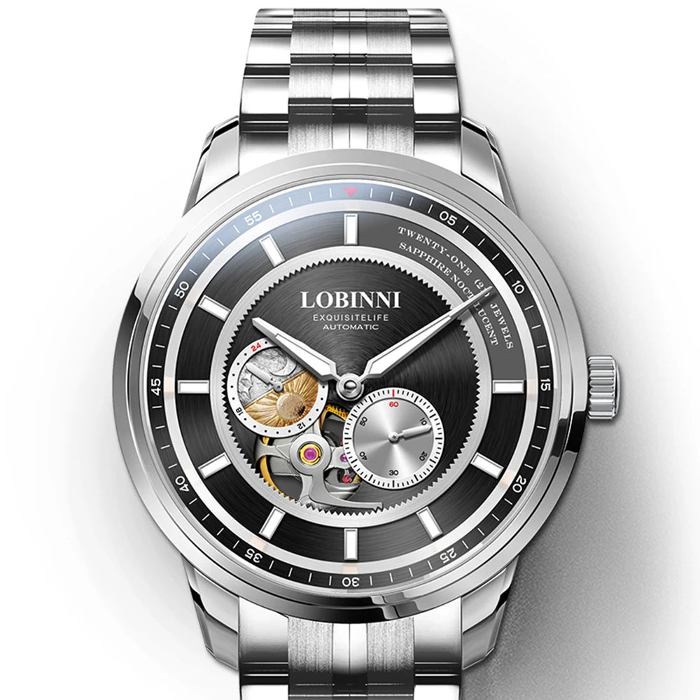 LOBINNI 9017 Open-Heart Automatic Watch