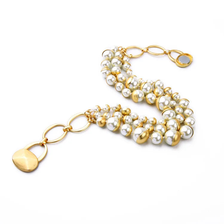 Vintage Pearl and Chain Choker Necklace or Bracelet