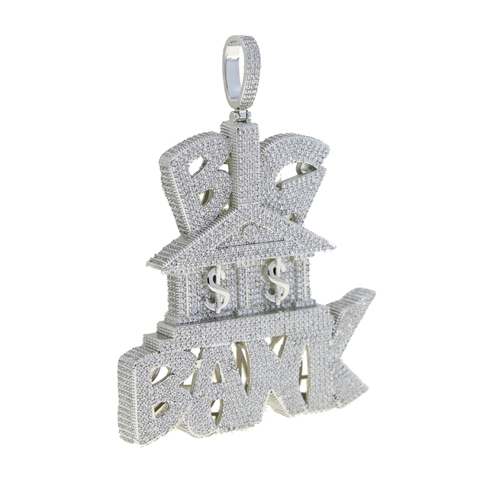 Cubic Zirconia Dollar-Symbol Pendant Necklace