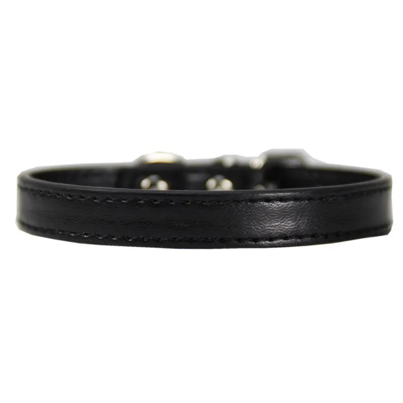 Adjustable Pet Collars – Plain, Glitter & Rhinestone Styles