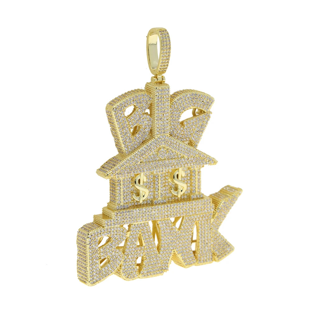 Cubic Zirconia Dollar-Symbol Pendant Necklace