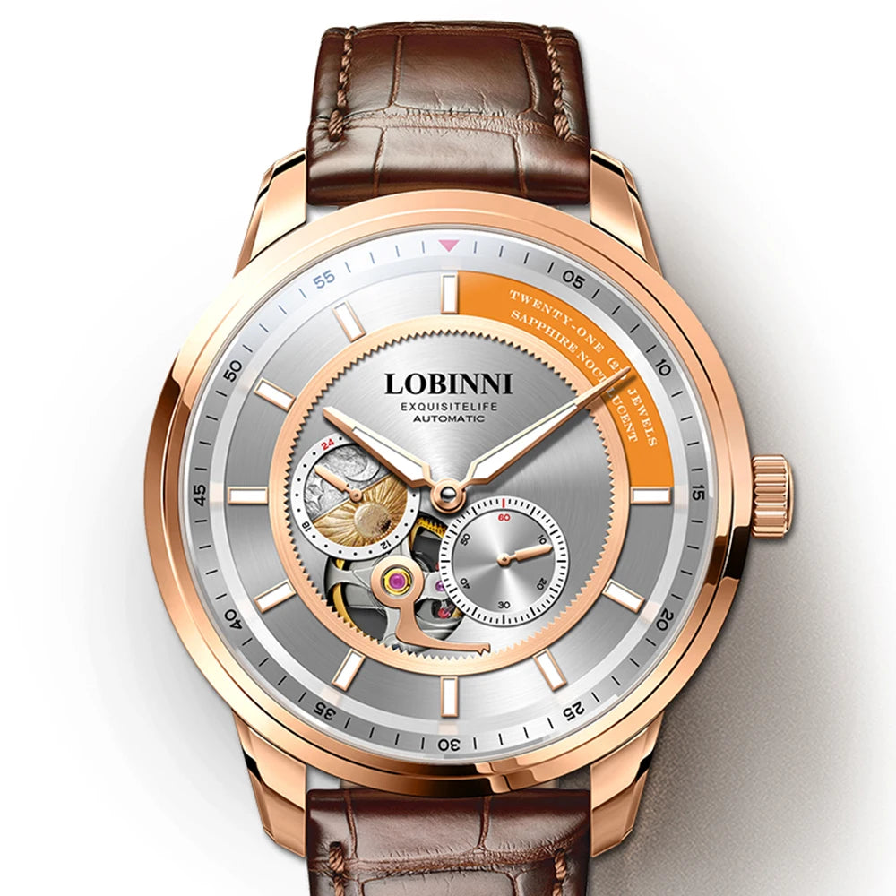 LOBINNI 9017 Open-Heart Automatic Watch