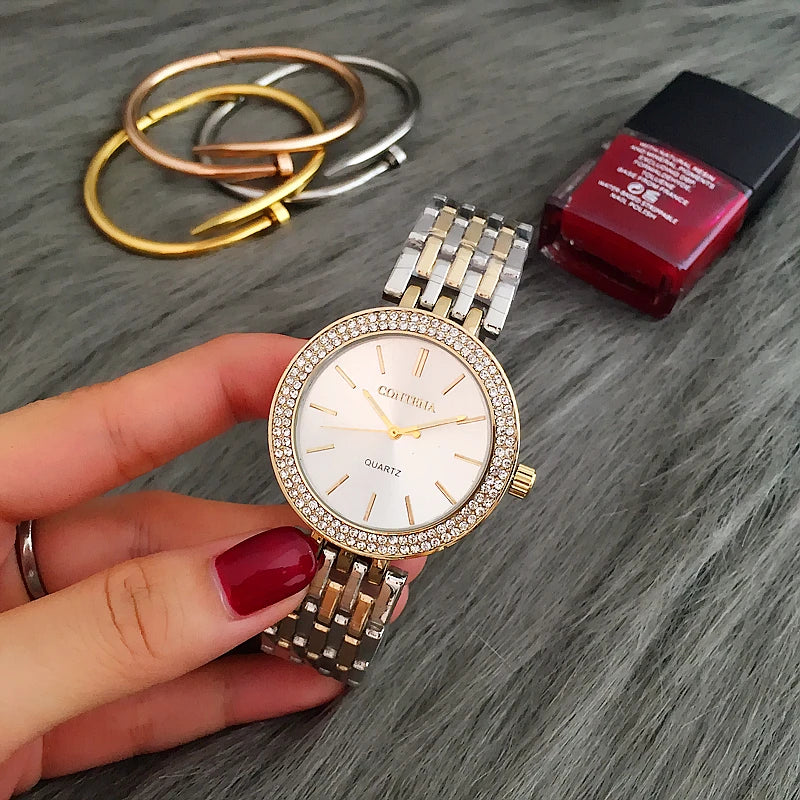 CONTENA Women's Rhinestone Quartz Bracelet Watch