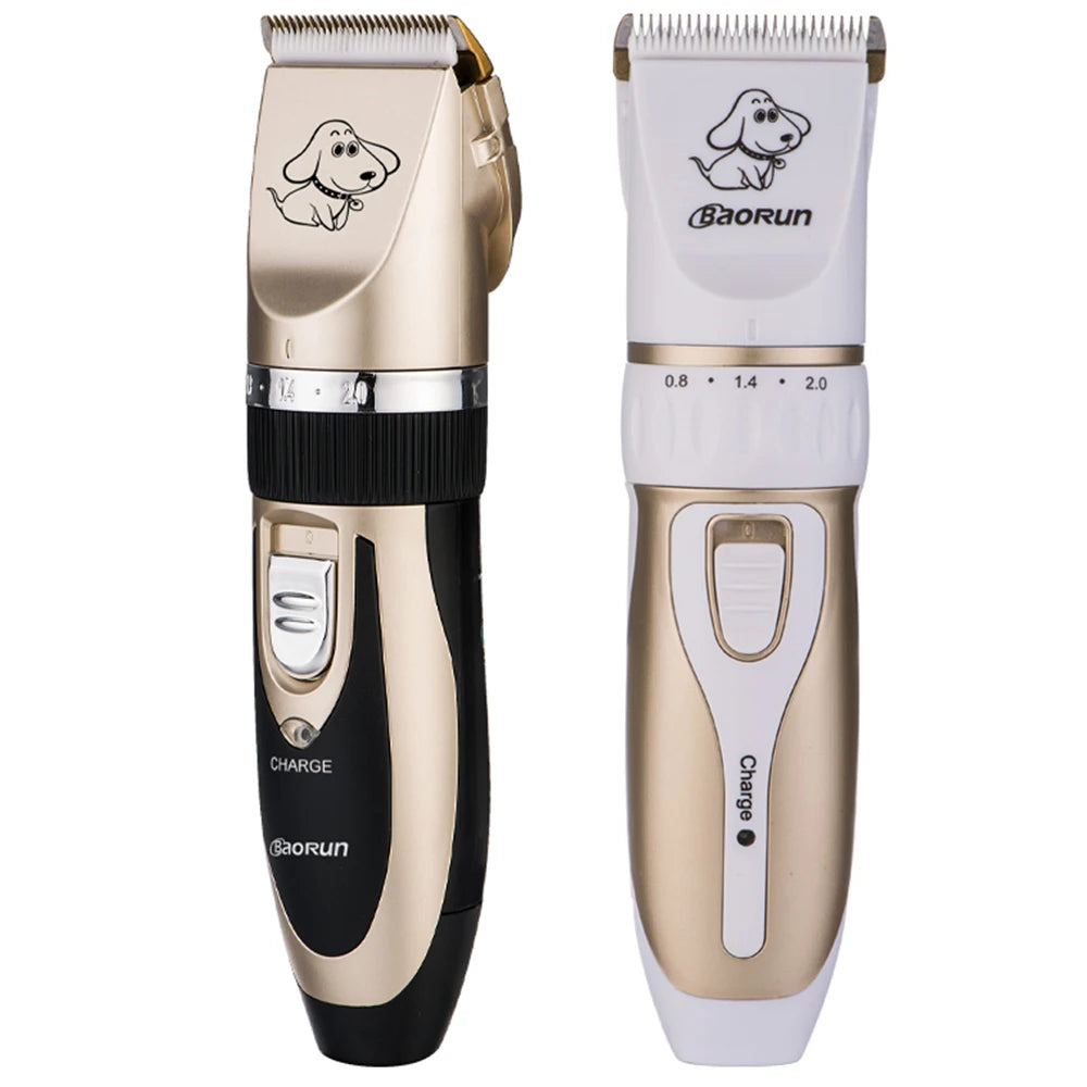 BaoRun Rechargeable Pet Grooming Clippers – Black Kit Options