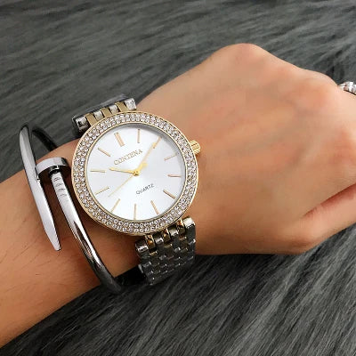 CONTENA Women's Rhinestone Quartz Bracelet Watch