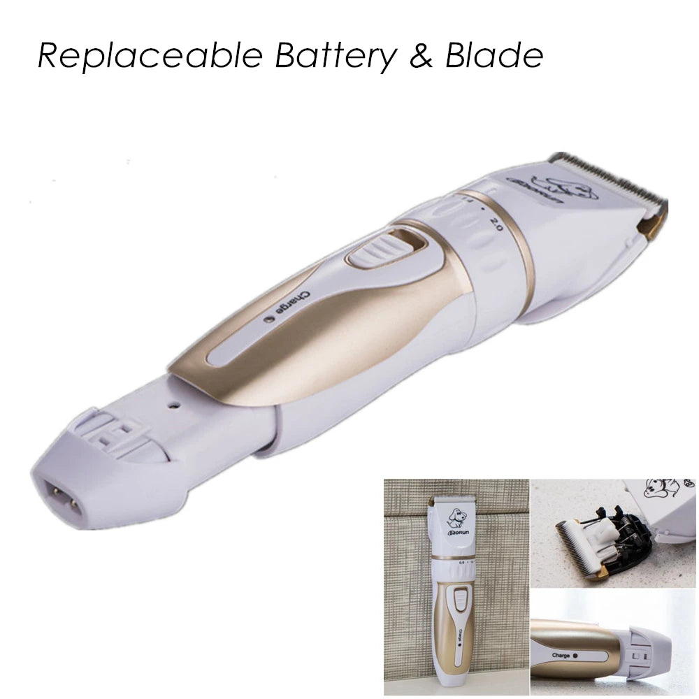 BaoRun Rechargeable Pet Grooming Clippers – Black Kit Options