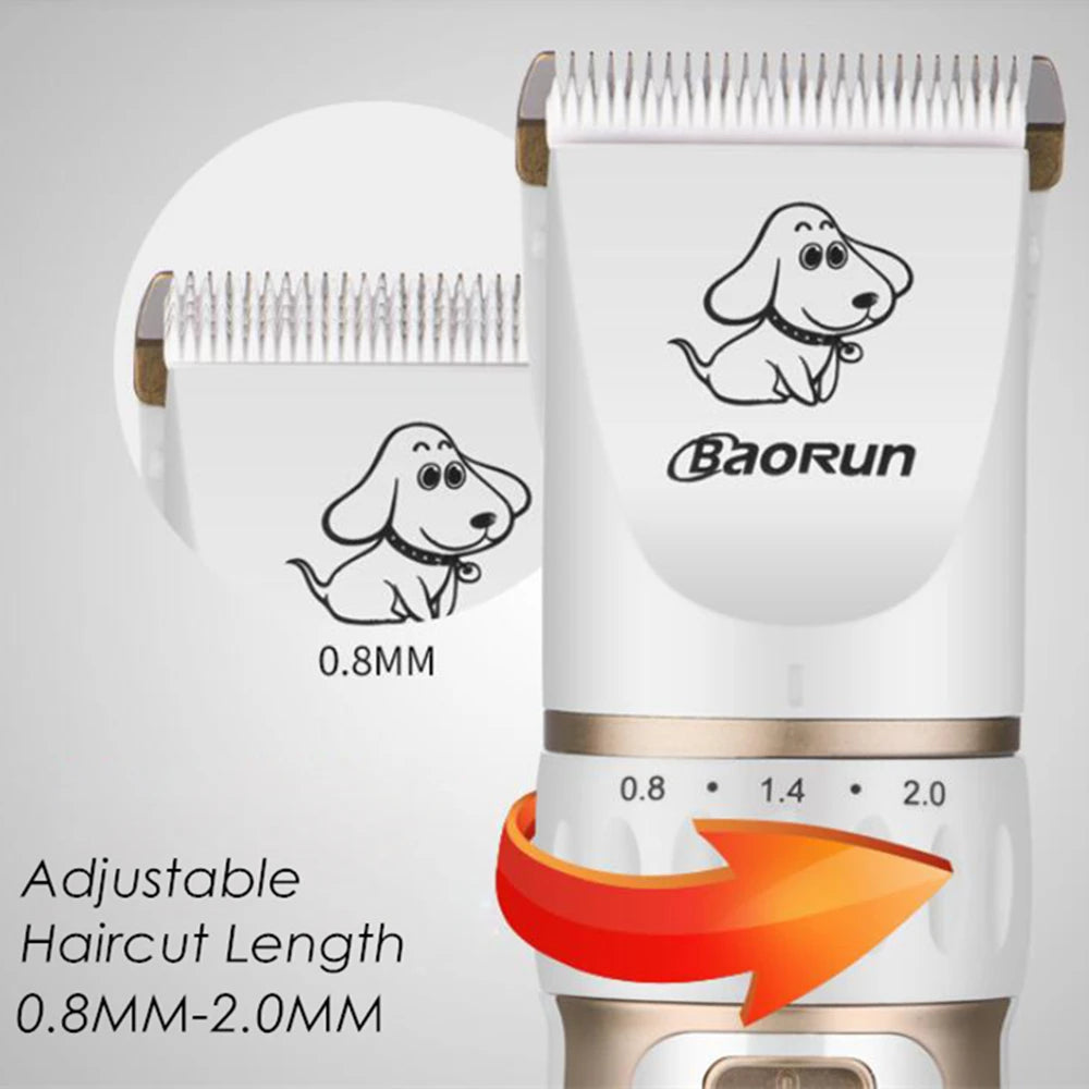 BaoRun Rechargeable Pet Grooming Clippers – Black Kit Options