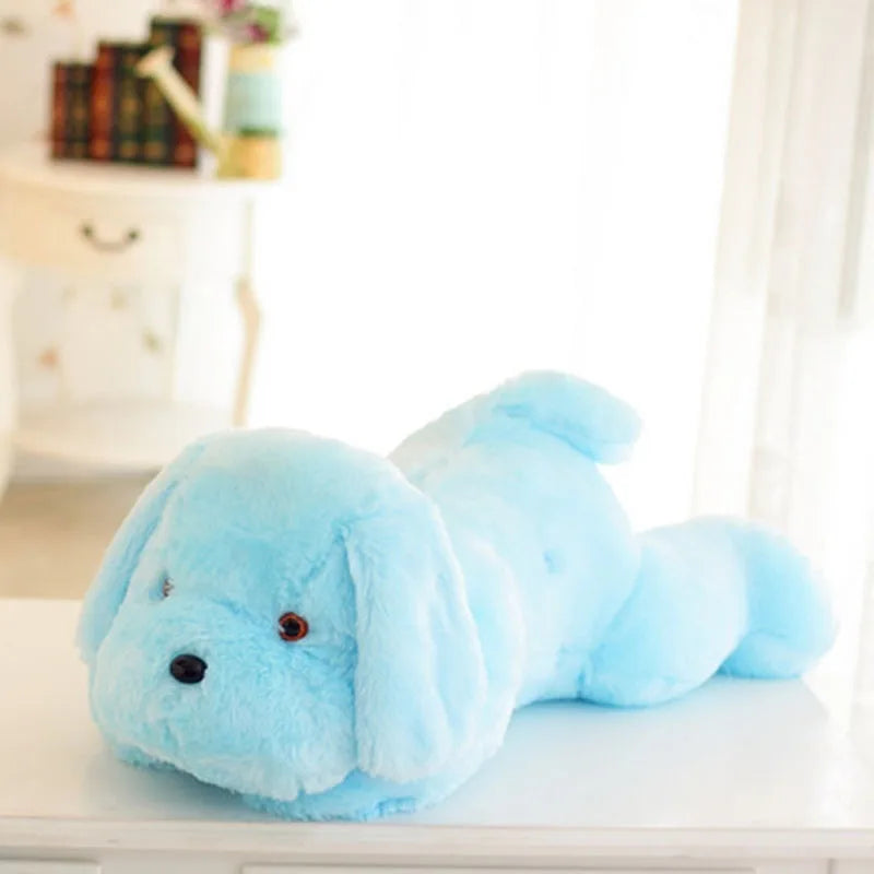 LED Light-Up Dog Plush – Pink, White or Blue