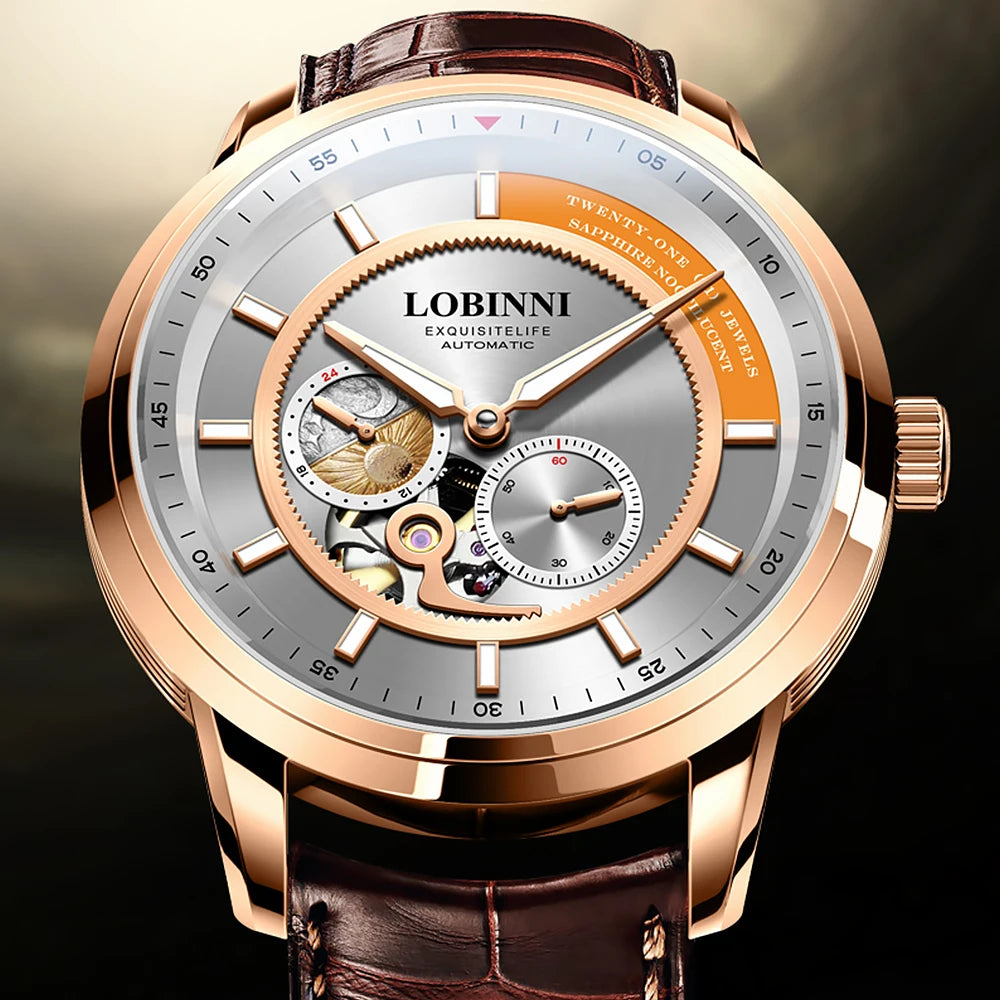 LOBINNI 9017 Open-Heart Automatic Watch