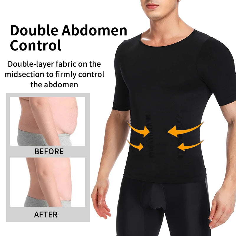 Men's Compression Tank Top, Body Shaper Undershirt