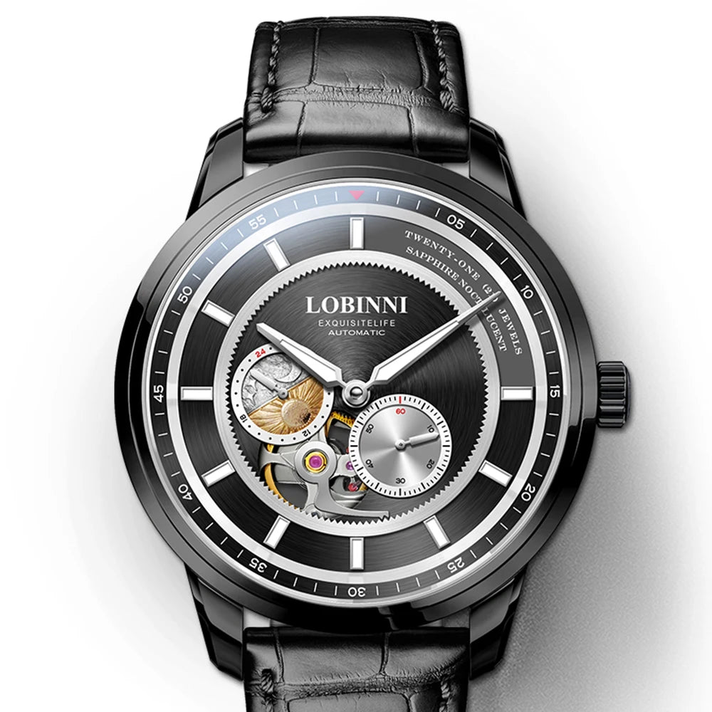 LOBINNI 9017 Open-Heart Automatic Watch
