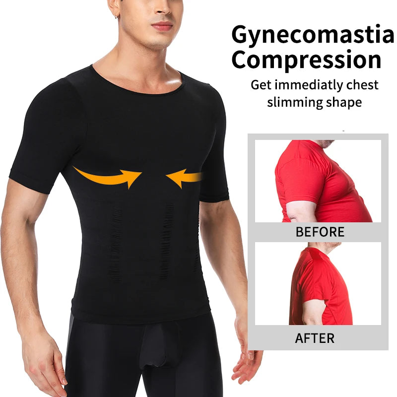 Men's Compression Tank Top, Body Shaper Undershirt