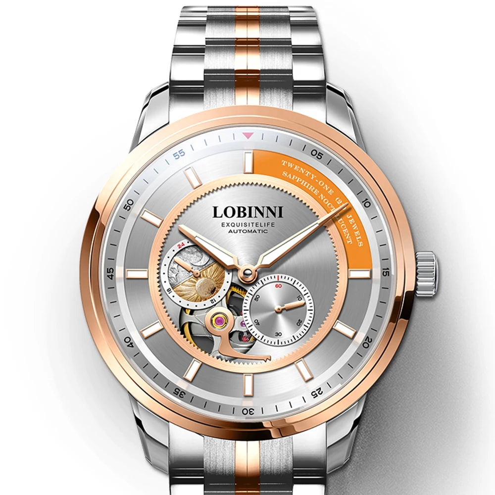 LOBINNI 9017 Open-Heart Automatic Watch