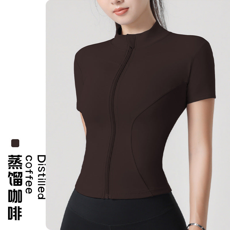 Women’s Short-Sleeve Zip-Front Activewear Jacket