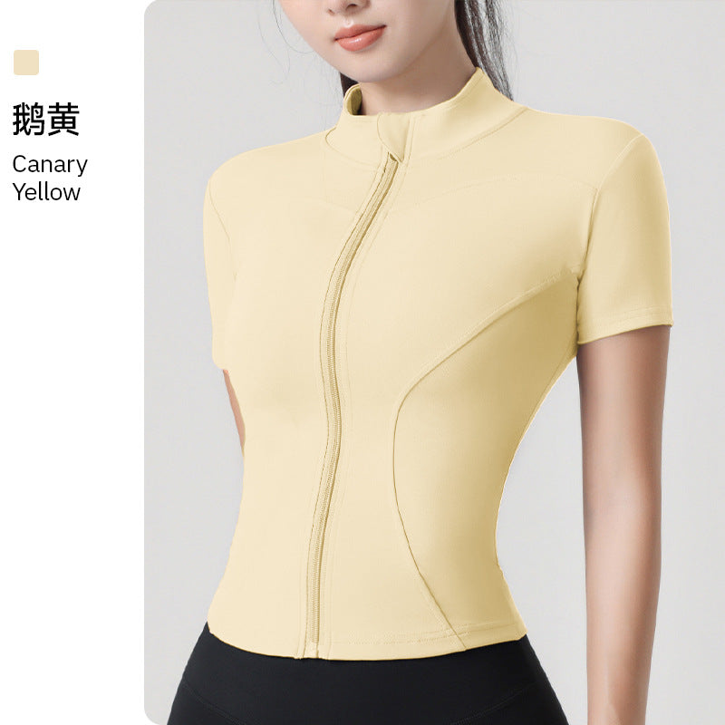 Women’s Short-Sleeve Zip-Front Activewear Jacket