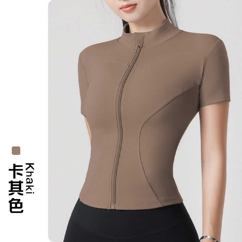 Women’s Short-Sleeve Zip-Front Activewear Jacket