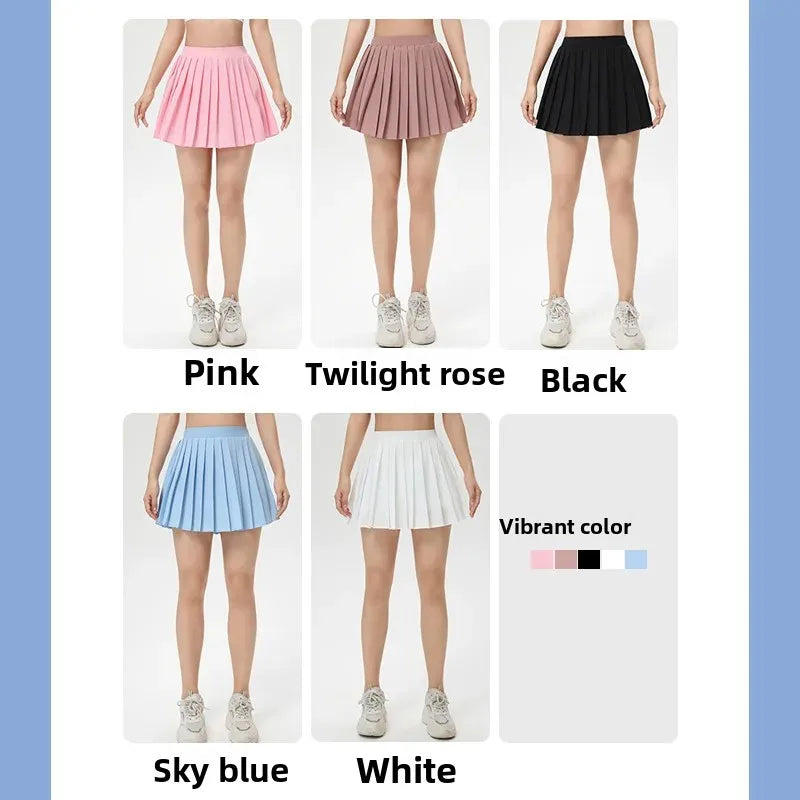 Women’s High-Waist Pleated Tennis Skort with Pocket