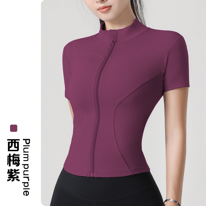 Women’s Short-Sleeve Zip-Front Activewear Jacket