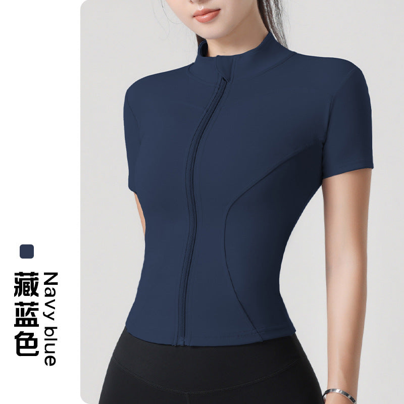 Women’s Short-Sleeve Zip-Front Activewear Jacket