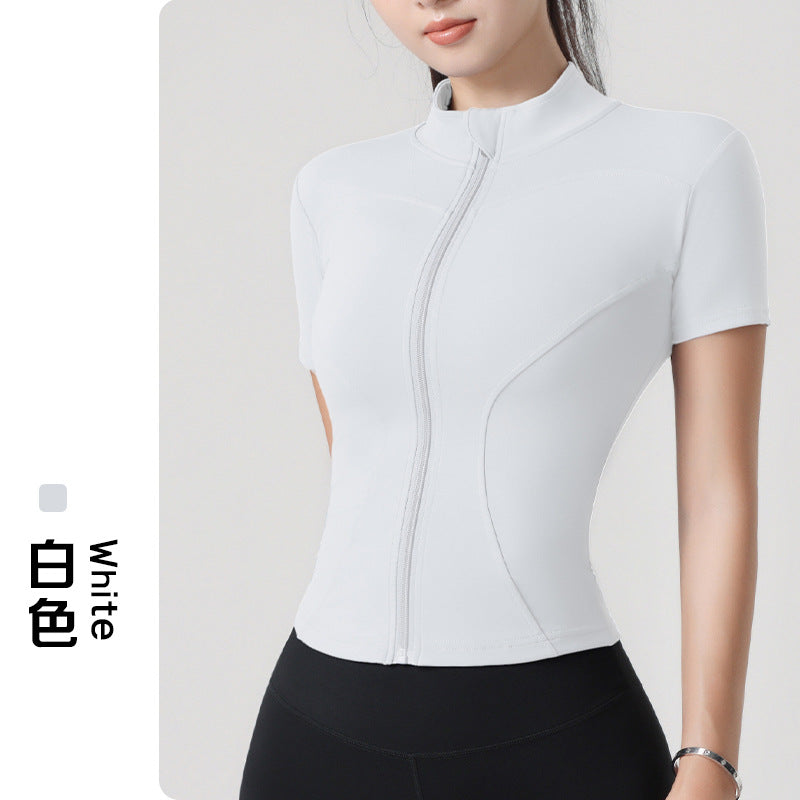 Women’s Short-Sleeve Zip-Front Activewear Jacket