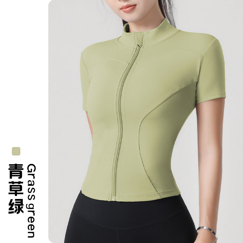 Women’s Short-Sleeve Zip-Front Activewear Jacket