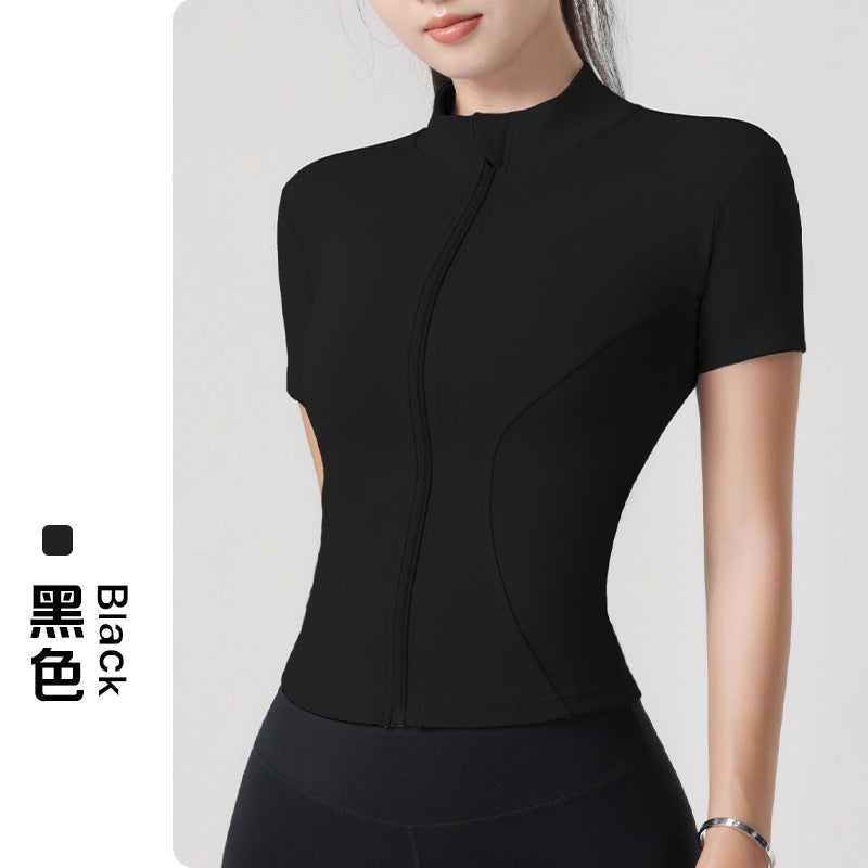Women’s Short-Sleeve Zip-Front Activewear Jacket