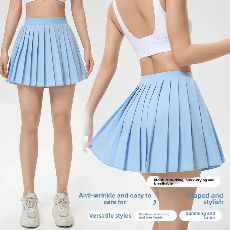 Women’s High-Waist Pleated Tennis Skort with Pocket