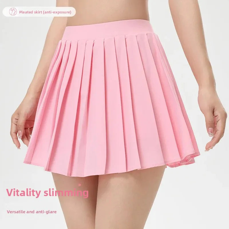 Women’s High-Waist Pleated Tennis Skort with Pocket