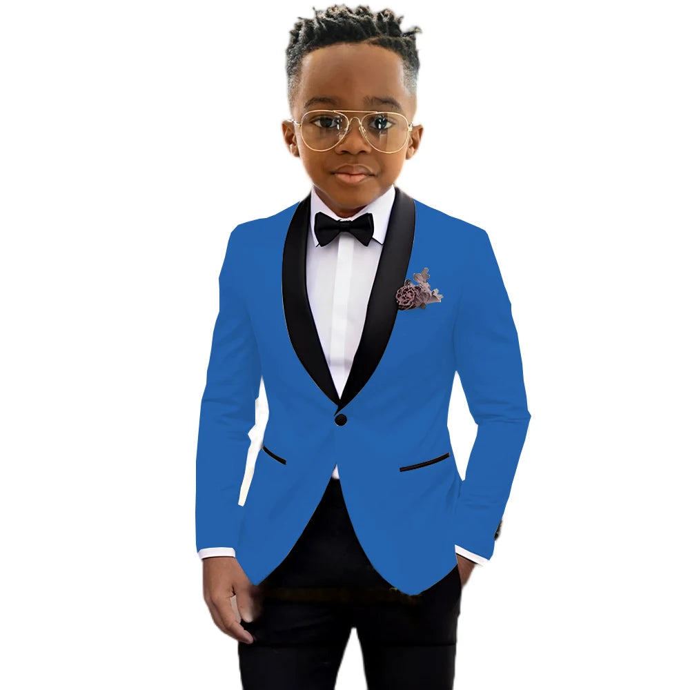 Boys’ 2-Piece Slim-Fit Suit Set – Blazer & Trousers, 2T–16T