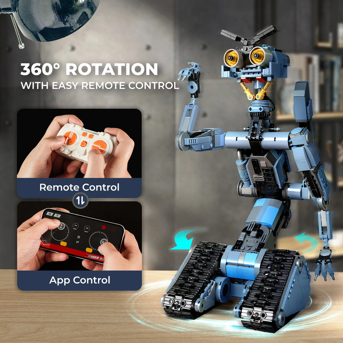 Johnny 5 Motorized Robot Building Set – 1,176 Pieces