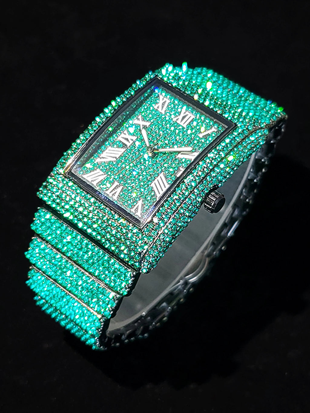 Green Rectangular Quartz Watch