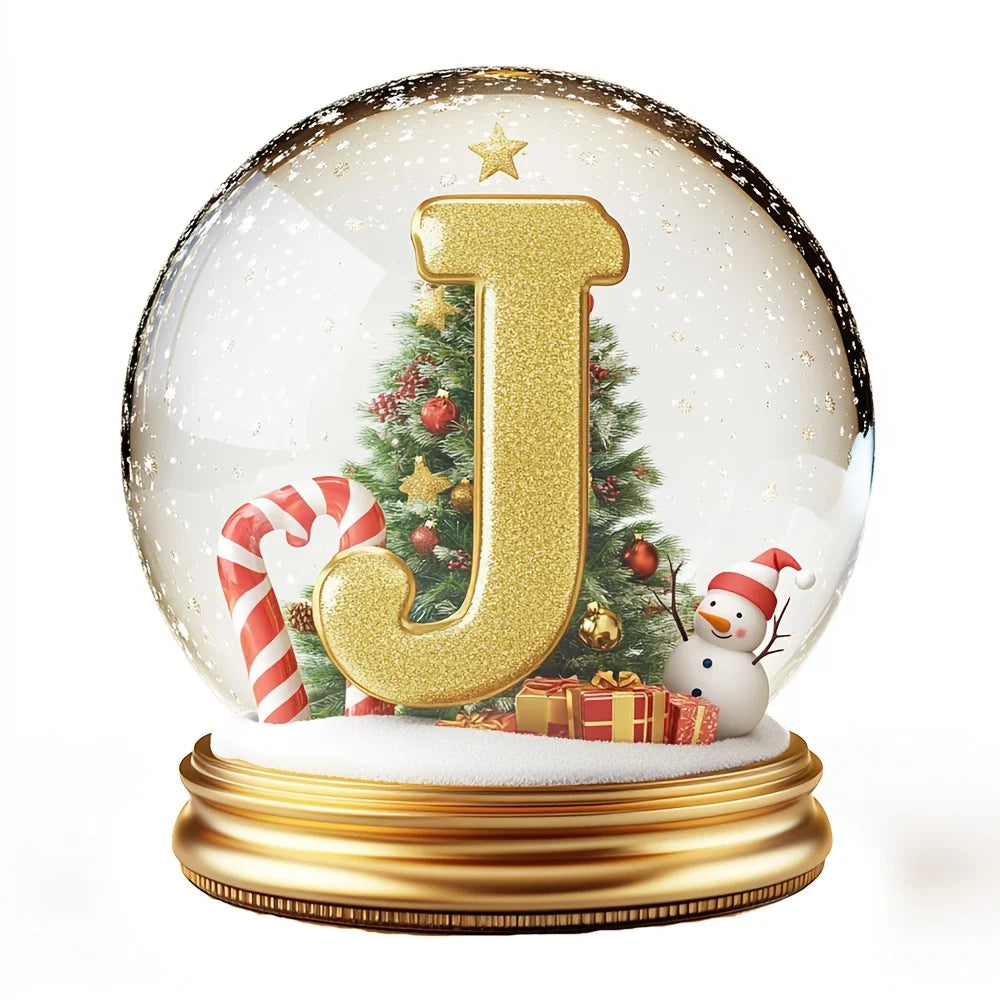 Christmas Initial Letter Desktop Ornament