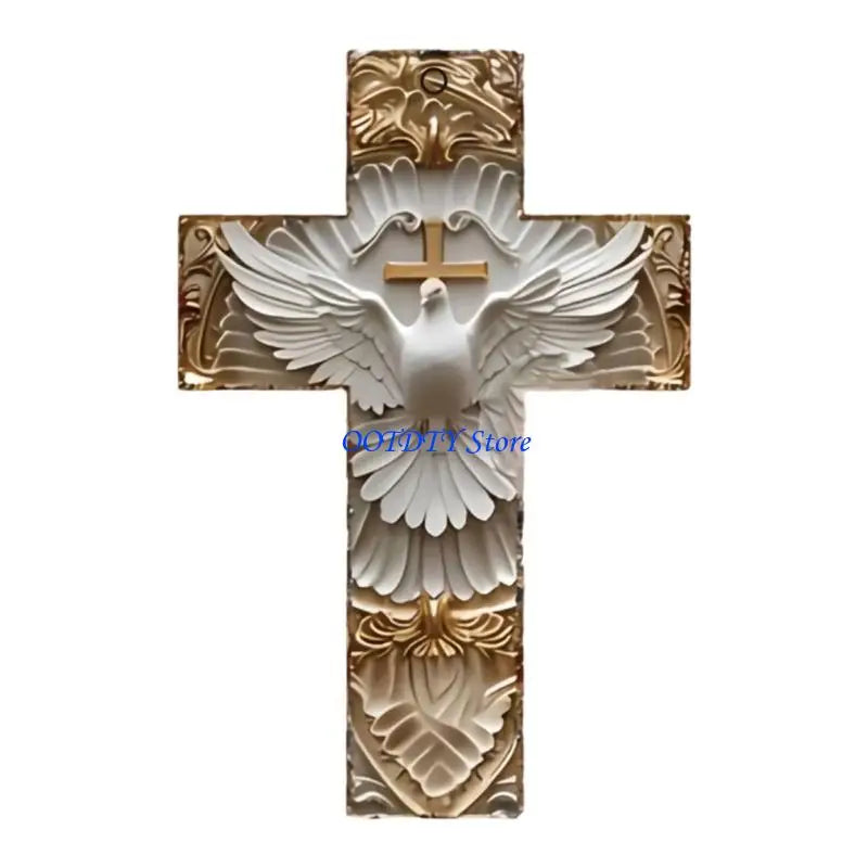 Acrylic Christian Cross Christmas Ornament