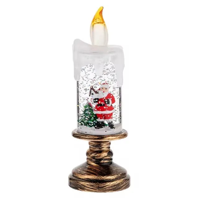 Light-Up Christmas Candle-Style Scene Decoration