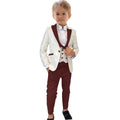 Boys' Paisley 3-Piece Suit Set with Jacket, Vest & Trousers