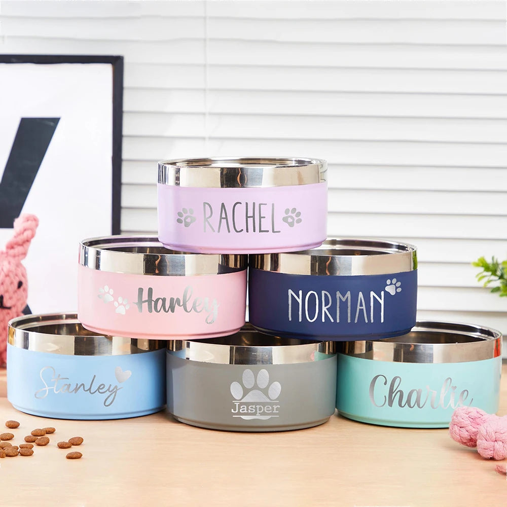 Personalized Stainless-Steel Pet Bowl – 14 or 16 cm