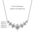 Moissanite or Zircon Solitaire Pendant Necklace in 925 Sterling Silver