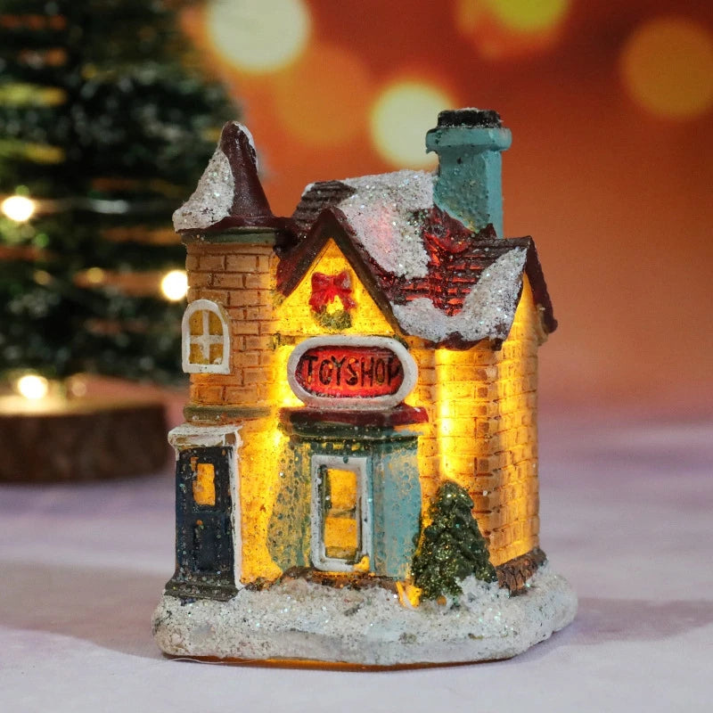 LED Miniature Christmas Village House