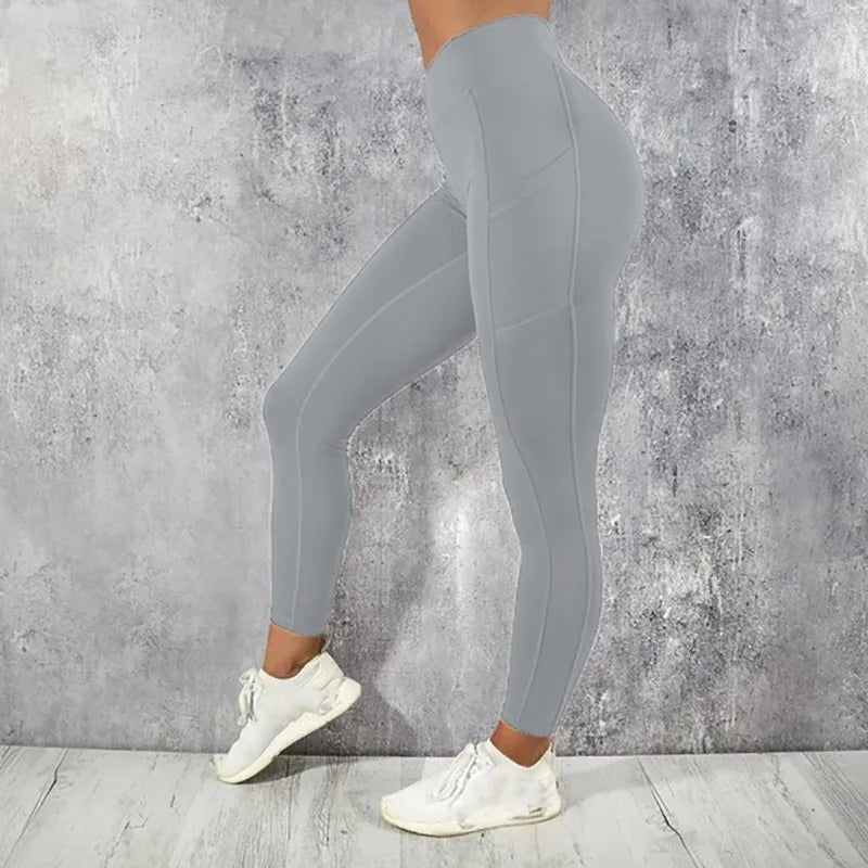 Women’s High-Waist Yoga Leggings with Side Pocket