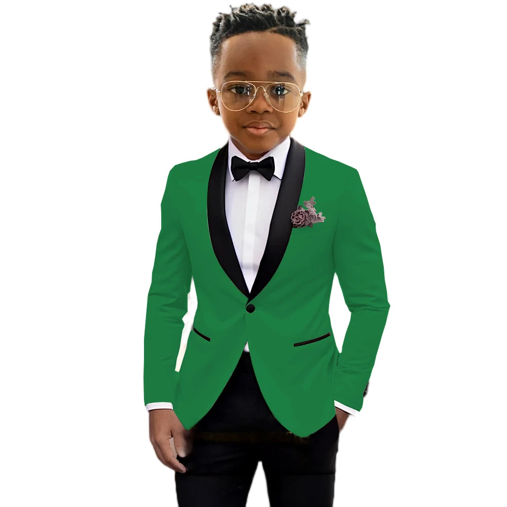 Boys’ 2-Piece Slim-Fit Suit Set – Blazer & Trousers, 2T–16T