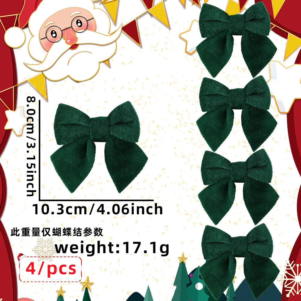Velvet Christmas Bow Hanging Ornament