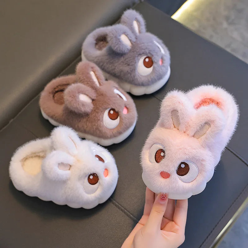 Kids’ Fluffy Rabbit Slippers