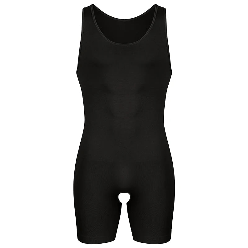Men’s Sleeveless Compression Bodysuit – Black or Nude