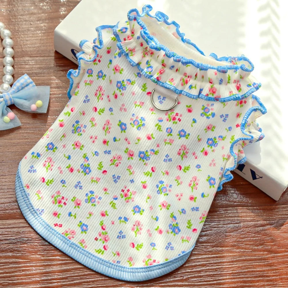 Floral Pet Dresses & Vests – Ruffled Styles